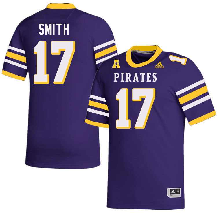 Anthony Smith ECU Jersey,East Carolina Pirates #17 Anthony Smith Jersey Youth College-Purple 2024